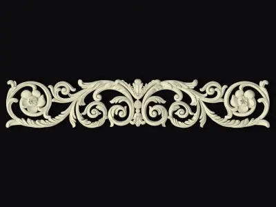 Central decor ornament for furniture 3D model 631