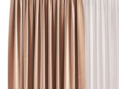 Curtain For interior N086 Low-poly 3D model