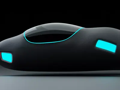 Sci-Fi Car Modal and it can be used in Game Free low-poly 3D model