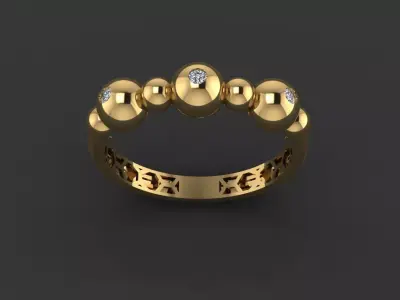 Women Wedding Engagement Ring 69 3D print model