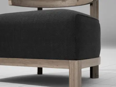 Flexform Thomas Chair UE4 Low-poly 3D model