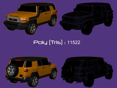 SUV Cars pack Low-poly 3D model