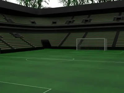 Soccer Stadium Low-poly 3D model shop