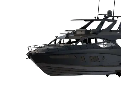 Luxury yacht 77feet 3D model