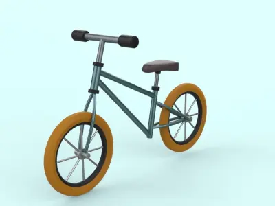 bicycle Low-poly 3D model 7