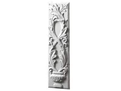 Classical relief stone carving decoration  3D model