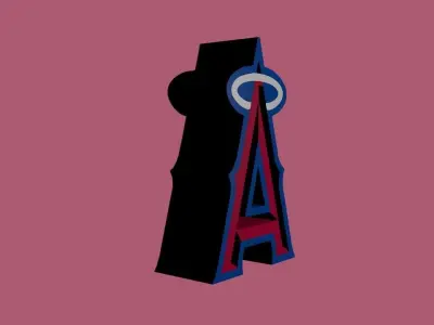 Los Angeles Angels Team Logo 3D model