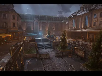 The Rally Point Environment Unreal Engine 4  Low-poly 3D model