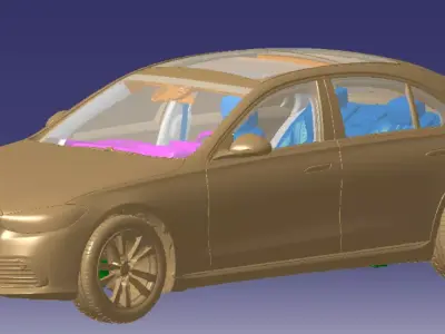 Mercedes BENZ S-Class 400d 4MATIC 2021 Vehicle 3d scan model 3D model
