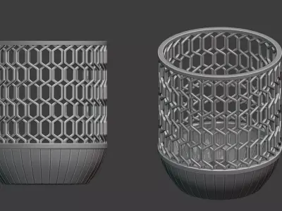 Decorative lanterns 3D model