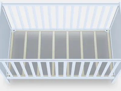 SUNDVIK baby bed 3D model