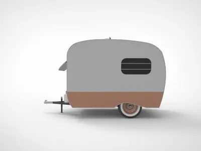 Camper Van Low-poly 3D model
