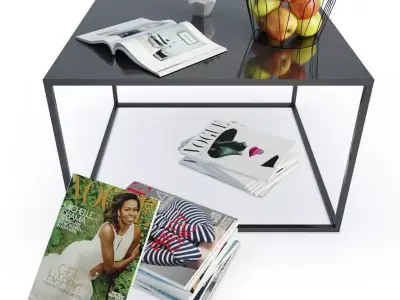 Coffee Table And Decoration 3D model