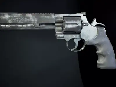 PBR - Tactical 357 Revolver - Game-Ready 3D Asset Low-poly 3D model