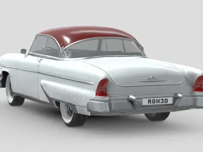 Lincoln Capri Coupe 1955 Low-poly 3D model