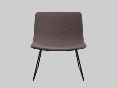 PATO LOUNGE SLEDGE-fabric brown Low-poly 3D model