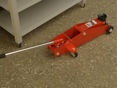 Auto Repair Shop  High Detail Garage Low-poly 3D model