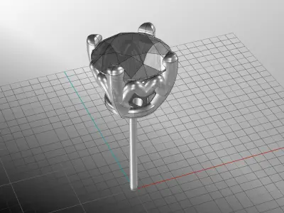 Fancy Flower Earring 3D print model