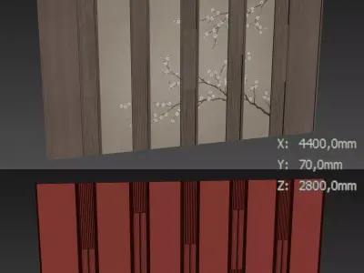 Decorative V72 Wall Panels 3D model