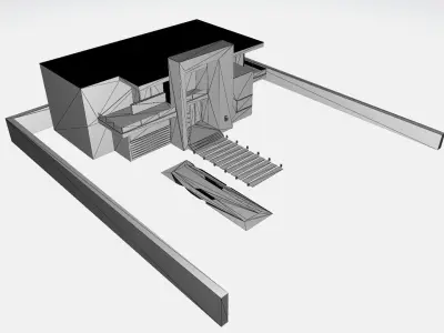 Villa Building Low-poly 3D model