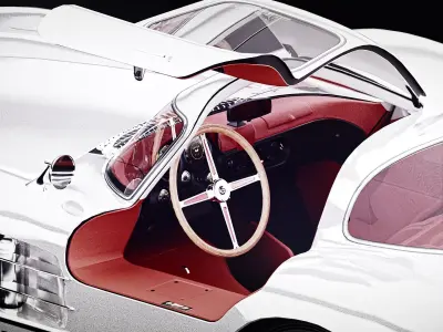 Mercedes-Benz 300SLR Low-poly 3D model