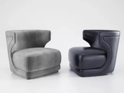 Etienne wing chair 3D model