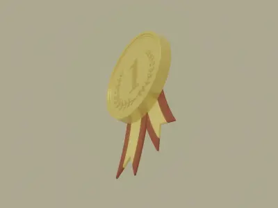 Gold Medal 3D model buy