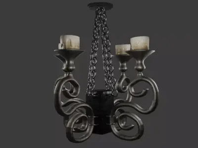 Medieval Chandelier 3D model