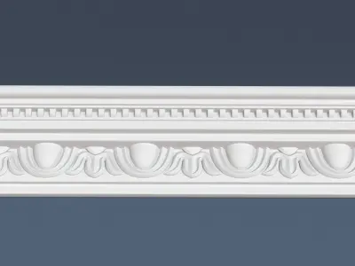 Decorative Crown Molding 3D model 6