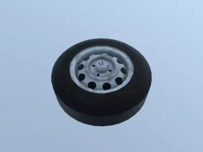 Tire wheel Low-poly 3D model