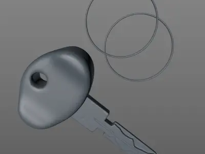 Old Mercedes key 3D model