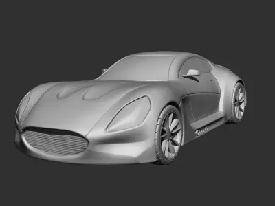 Concept Car 3D Model  3D print model