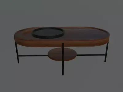 Delicate art of coffee tables Free low-poly 3D model