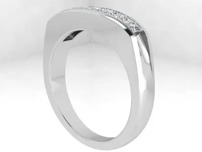 Diamond Band Ring 3809 3D print model