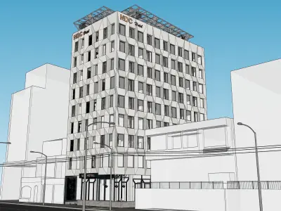 Nguyen Dinh Chieu hotel Low-poly 3D model