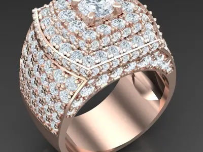 Luxury Men Rings Designs 5MR056 3D print model