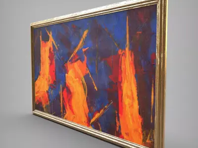 Frame- Wall Canvas Painting 3D model