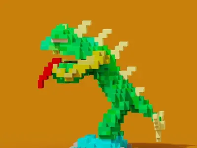 Crogy the Dino Low-poly 3D model