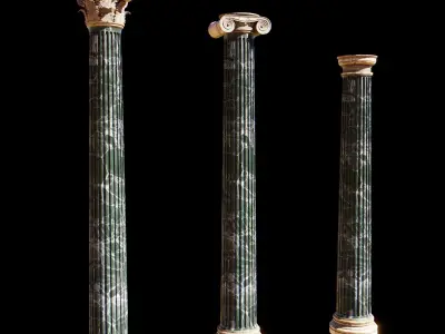 Classical order column pack 3D model