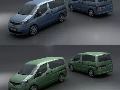Nissan NV200 Low-poly 3D model