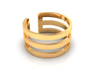 Ring M158 The luxury female abstract ring wedding 3D print model