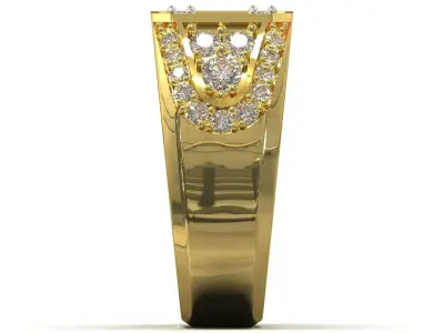 Luxury Mens stl 3dm Ring model mr0292 3D print model