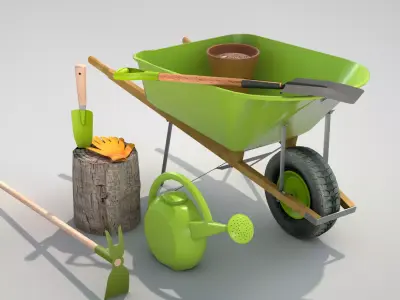 Garden Tool Set - Flower 3D model