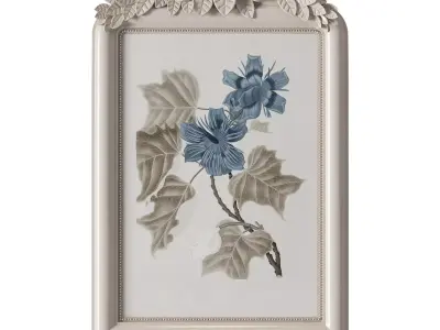 White Frames Paintings 01 3D model