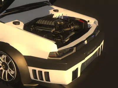 Fiat Tempra Concept Low-poly 3D model