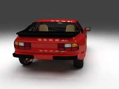 Porsche 944 with interior 3D model