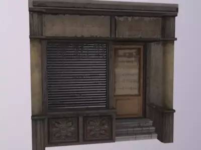 Shopfront Brown Low-poly 3D model