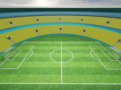 Football Stadium  Low-poly 3D model shop