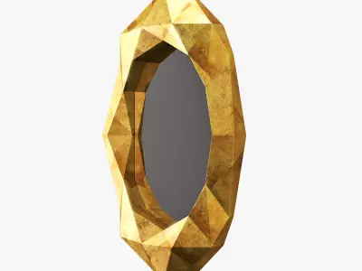 Arteriors home fallon gold leaf mirror 3D model