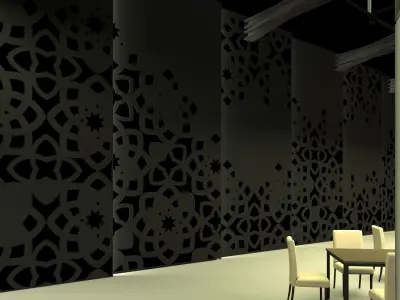 Arabesque wall decor 3D model